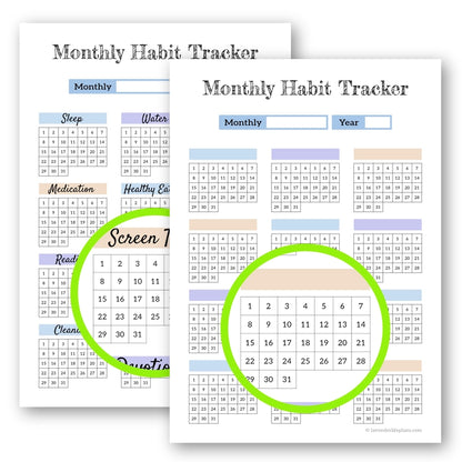 Printable Monthly Habit Tracker | Calendar Template - image 2