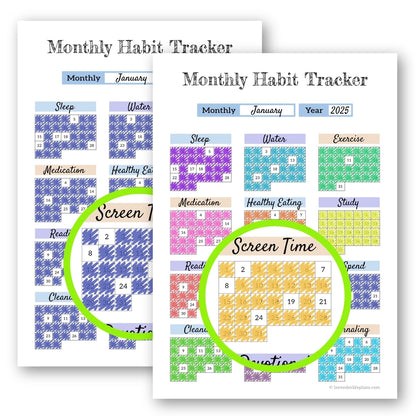 Printable Monthly Habit Tracker | Calendar Template - image 3