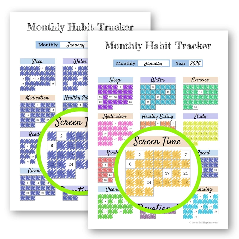 Printable Monthly Habit Tracker | Calendar Template - image 3