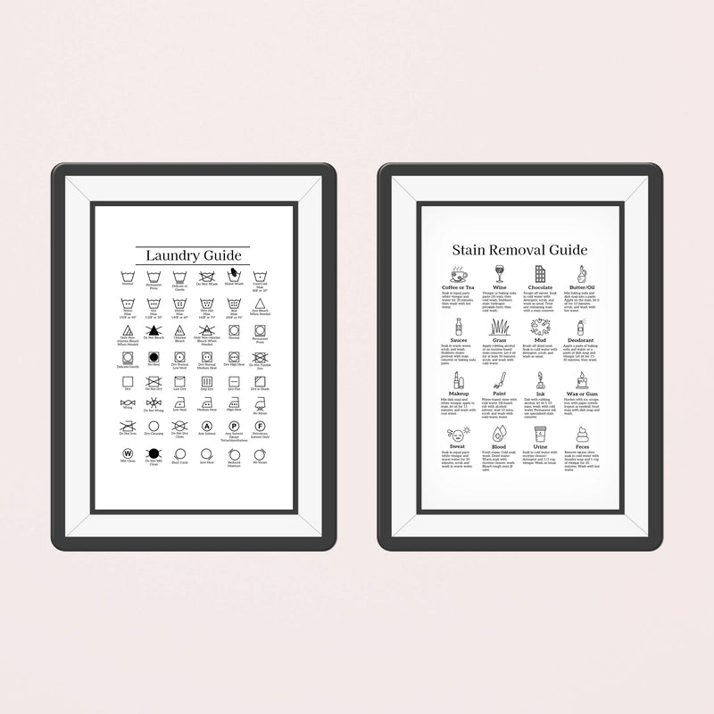 Laundry Symbols Chart and Laundry Stain Sign, 2 Print Set - image 6