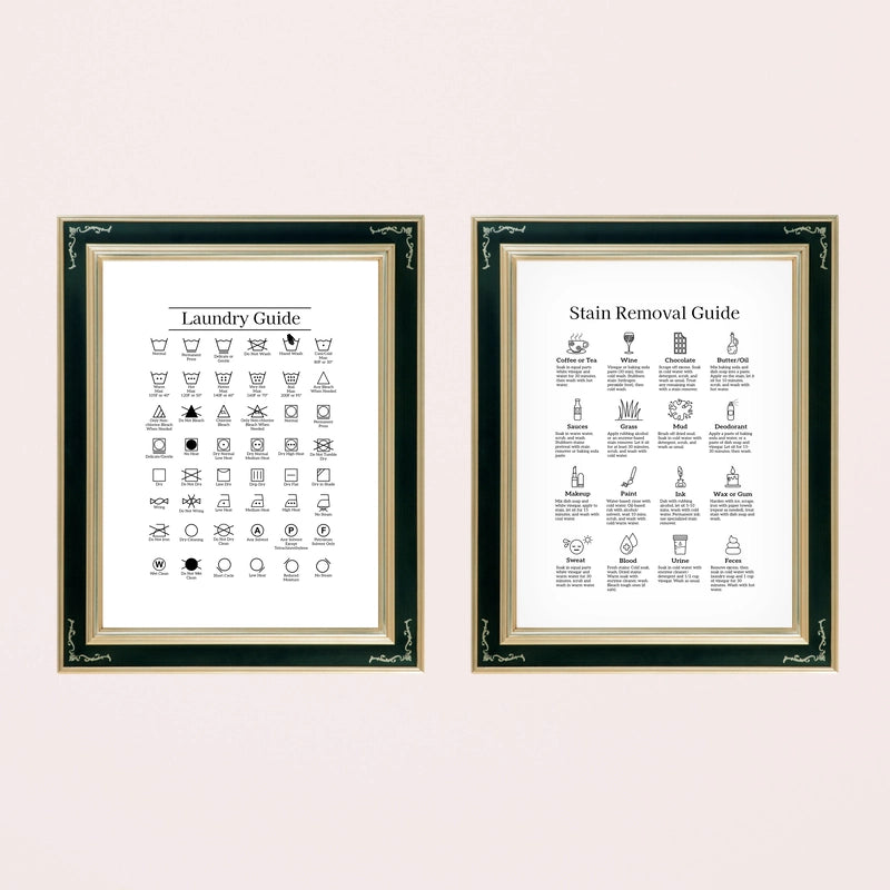 Laundry Symbols Chart and Laundry Stain Sign, 2 Print Set - image 7