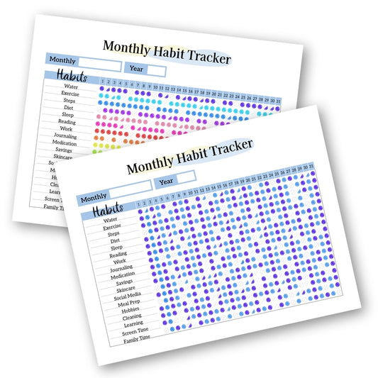 Printable Monthly Habit Tracker PDF - image 1