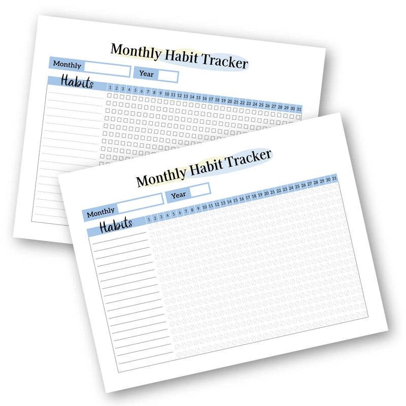 Printable Monthly Habit Tracker PDF - image 2