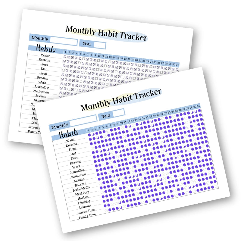 Printable Monthly Habit Tracker PDF - image 3