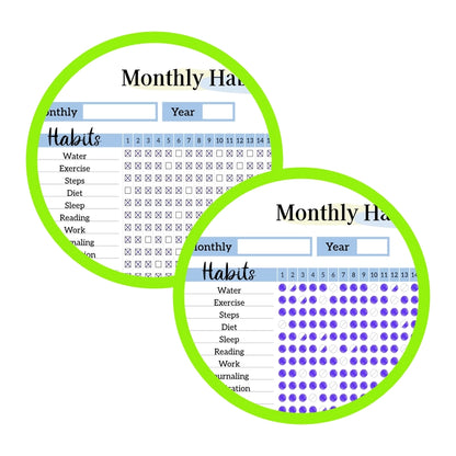 Printable Monthly Habit Tracker PDF -  zoom of image 5