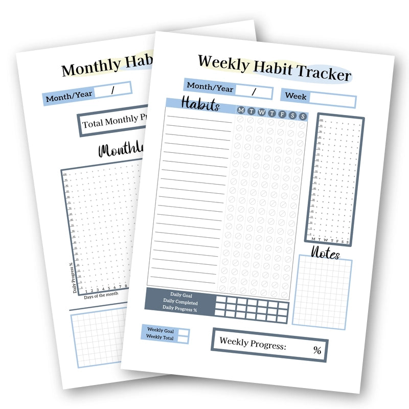 Printable Habit Tracker With Progress Graph - image 2